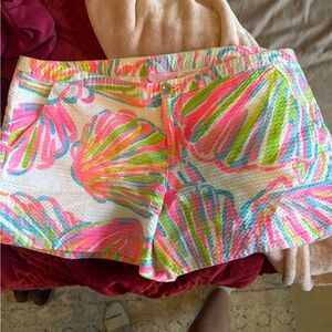 Lilly Pulitzer Neon Seashell Print Women Shorts